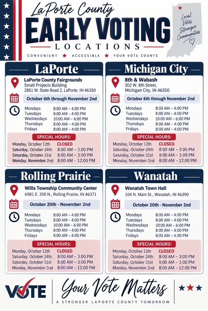 2026 Early Voting Schedule